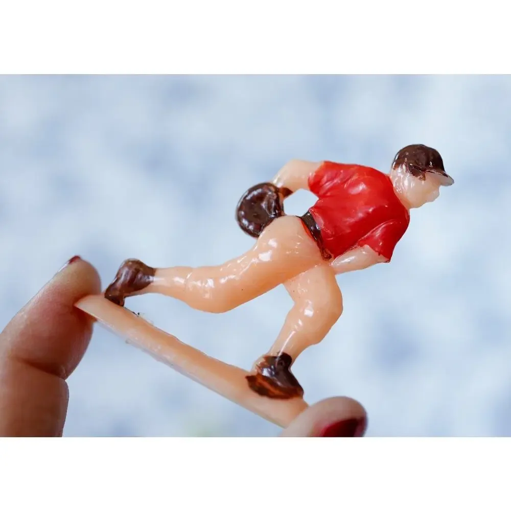 VTG 50s Baseball Player Cake Toppers Set of 5 MCM Retro Boys Sport Party Favors